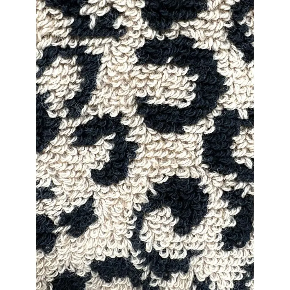 Rachel Zoe Animal Leopard Print Hand Towels Black Brown NWT Set 2 Pcs
